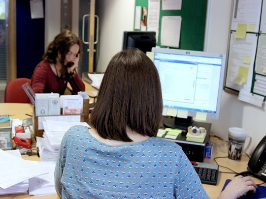 Library - staff working