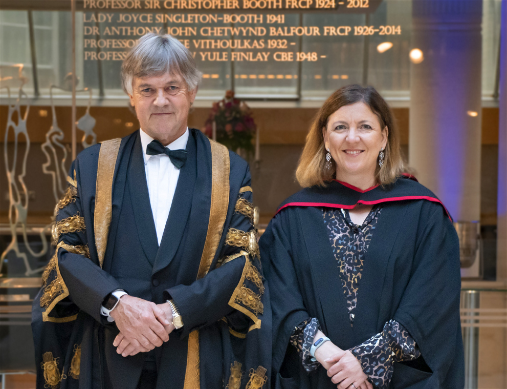 Professor Roger Kirby with Royal Society of Medicine Chief Executive Michele Acton